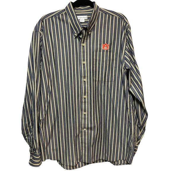 Auburn Tigers Cutter & Buck XL Stripe Long Sleeve Button Down Shirt - Picture 1 of 9